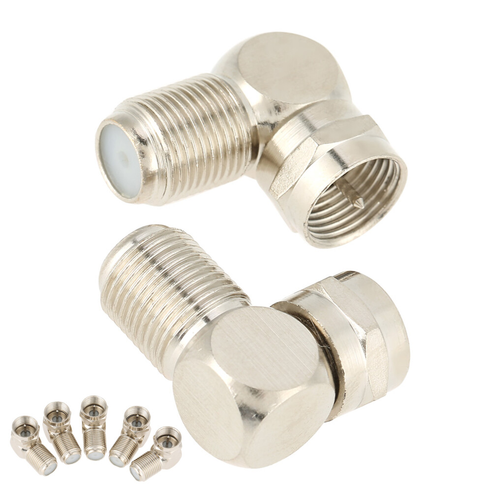 F Type Female To Male Right Angle Tv Antenna Cable Connectors 5Pcs Set 4631389031567