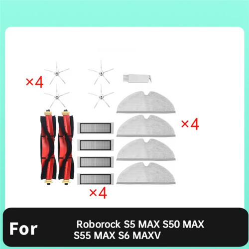 15 Pcs for  S5 MAX S50 MAX S55 MAX S6 MAXV Vacuum Main Side Brush Mop Filter 2