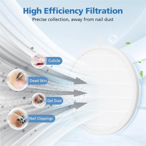 5PCS Nail Dust Collector Replacement Filter for  HPro XC320J Nail Dust Collector Filter 1