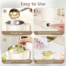 Electric Wax Melting Pot Kit with Thermometer,800ML Wax Melter for Candle Making,DIY Making Supplies UK Plug