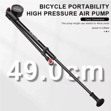 Riderace Bicycle Bike Air Shock Pump with High-Pressure Gauge for Schrader and Presta Valves