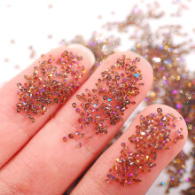 1.1mm Colorful Rose Nail Art Rhinestones Micro Zircon Caviar Beads 14400pcs Professional Sparkle Finish