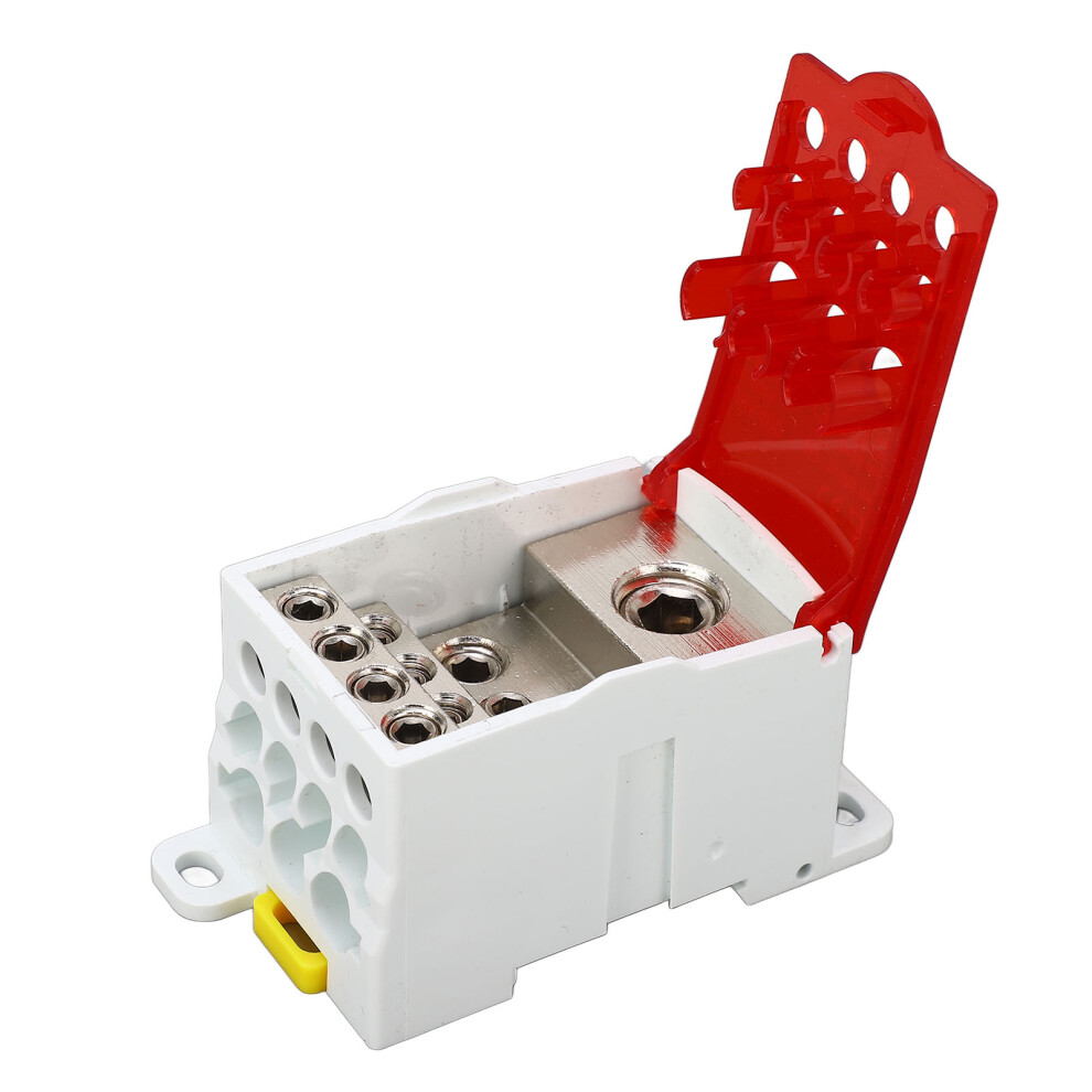 Power Distribution Junction Box 690V 400A Din Rail Terminal Block Red 7891389032040