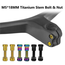 Titanium Alloy Stem Bolts M5x18mm Bicycle Handlebar Stem Screw with Washer Road Bike Stem Riser Screw Gold