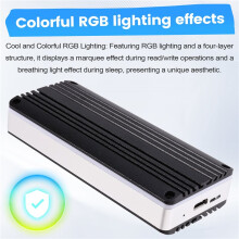 For Air Pro Laptop SSD Enclosure with 3.2 Interface 20Gbps High-Speed Transmission RGB