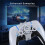 For PS5 Wireless Racing Controller  Steering Wheel Directional Joystick Gamepad for Racing Games White 6