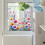 (BB2887) Floral Butterfly PVC Window Stickers 3