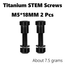 Vis de Potence en Alliage de Titane M5x18 mm avec Rondelle pour Guidon de Vélo de Route - Vis de Rehausseur de Potence - Couleur