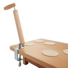 Premium Wooden Rolling Pin for Baking - 360 Rotating Handle, Non-Stick Surface, Ideal for Dough, Pizza, and Pastries