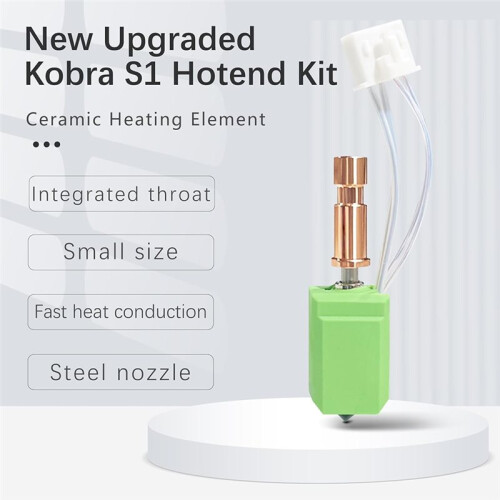 2pcs Advanced 0.4mm Kobra S1 Hotend Kit with Ceramic Heating Rod for  S1 3D Printer