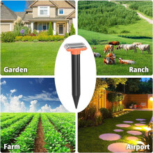 Solar Mole Repellent, Ultrasonic & Solar Powered Mouse Repellent, Waterproof Chaser for Lawn, Patio & Garden 4 PCS