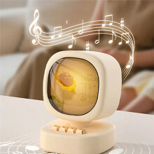 HIFI Stereo Retro Audios Ambient Light Karaoke Speaker Household Children'S Wireless Speaker with 2 Mics