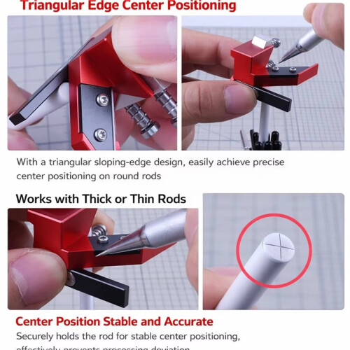 0.5-6.0mm Round Rod Chamfer Scriber Hobby Tool for Round Bar Center Positioning Model Making Tool 1