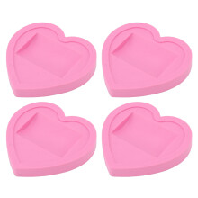 Pink Rubber Caster Cups for Furniture Feet (4pcs)