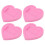 Rosa Herzförmige Gummirollenhalter – 4er-Pack 1