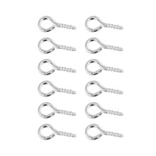 200Pcs Silver Jewelry Findings Eye Pins and Threaded Hooks 20mm Length
