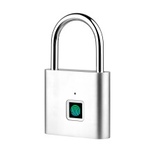 Rechargeable Smart Fingerprint Padlock, IP56, 20 Prints, Micro USB