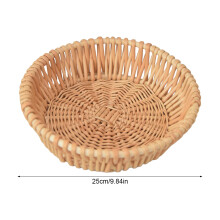 (Bun Basket 25cm) Wicker Fruit Basket - Natural Home Decor