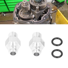 Paar Transmissionkühler-Schlauchanschlüsse -6AN auf 1/4 Zoll NPSM Metall Gummi
