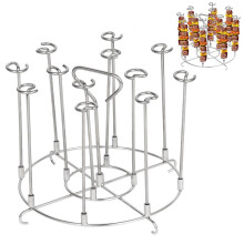 Air Fryer Accessories Round Hanging Skewer Rack Stainless Steel Rotating Kebab Stand for Oven