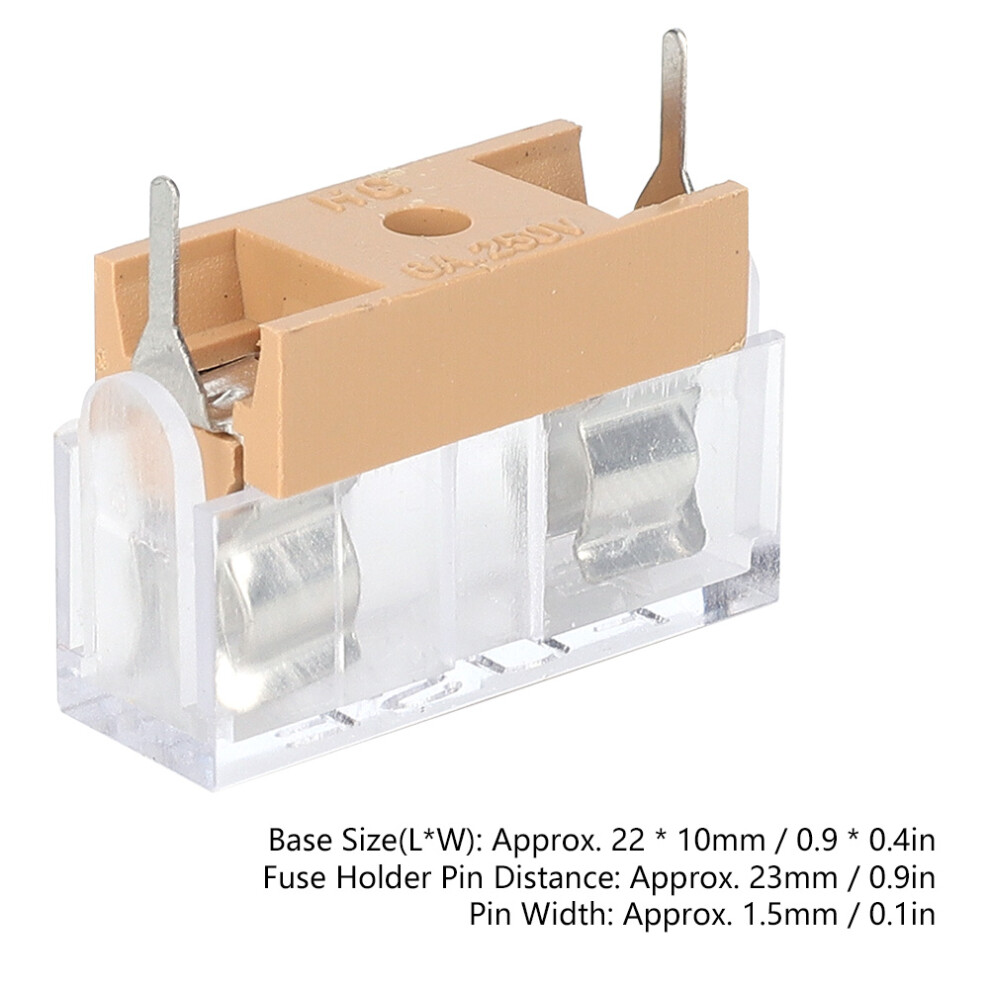 20 Fuse Holders for 5x20 Fuses Pack UK