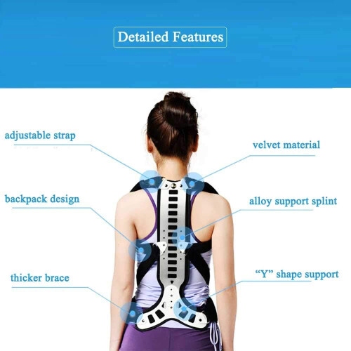Posture Corrector for Back and Shoulder Support, Adjustable Ergonomic Back Brace Large Size 2
