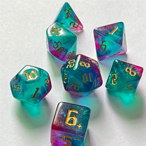 Two-Color Set Multi-Sided Digital Dice Dragon & Dungeon Game Board Game 1