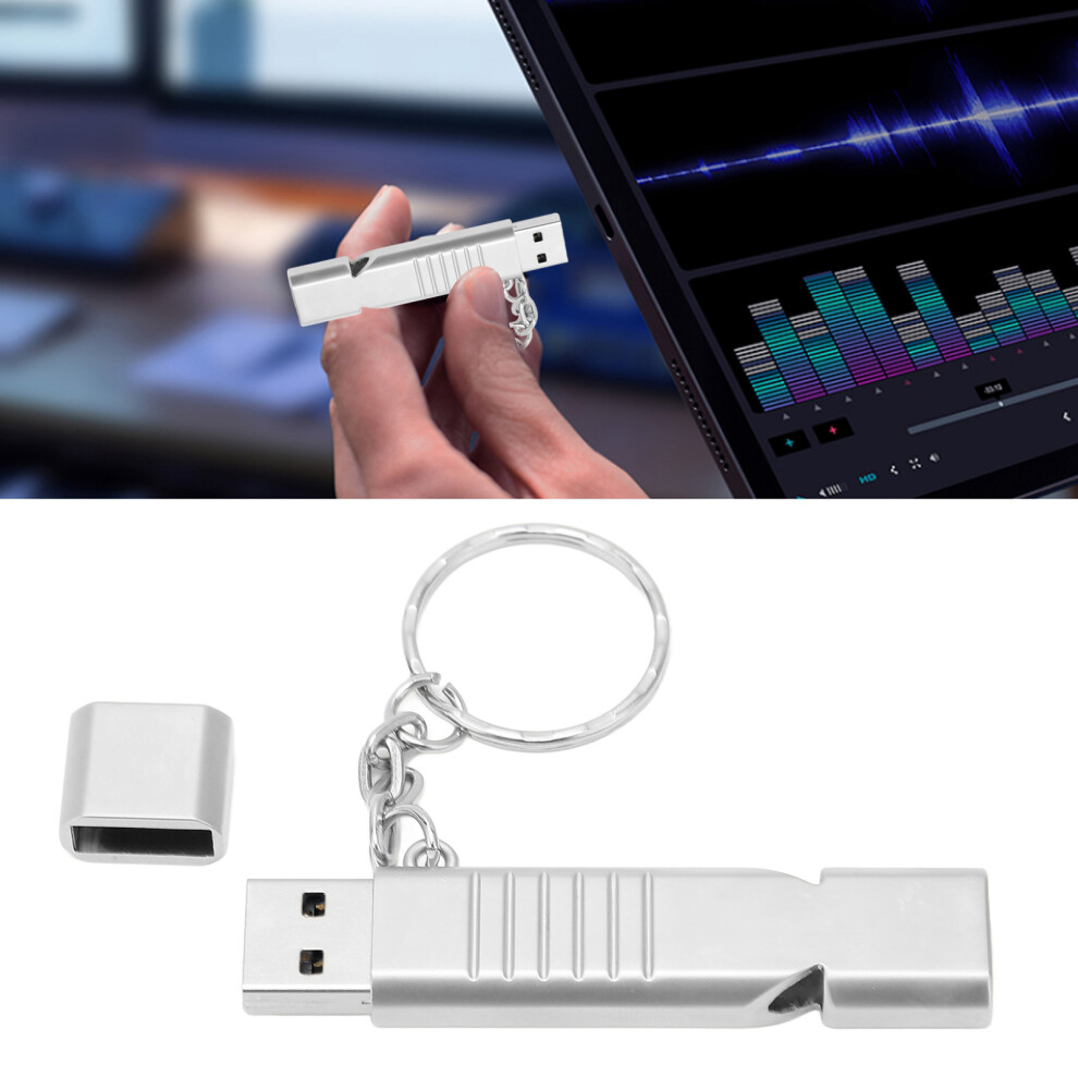 128Gb Waterproof Usb 2.0 Flash Drive With Whistle And 2-In-1 Design 4961389035532