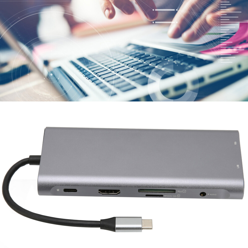 Type C Hub 4K 5Gbps Usb 3.0 Vga Ethernet 100W Pd Dock 9361389035733