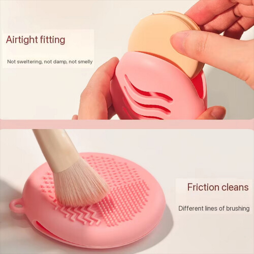 (Pink) Silicone Sponge Case - Dustproof Travel Organizer 2