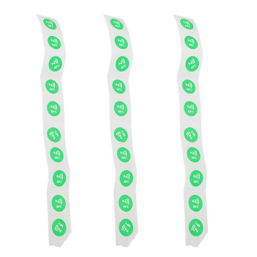 30 Stück grüne PVC NFC-Aufkleber 504 Bytes, 13,56 MHz, voll programmierbar 1