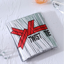 (Silver 20CM 800pcs) Silver Twist Ties 800pcs - Gift Wrapping & Office Use