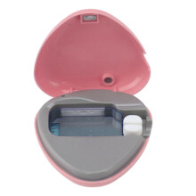 Portable Pink Toothbrush Sanitizer with 150mAh Lithium Battery Rechargeable Travel Case