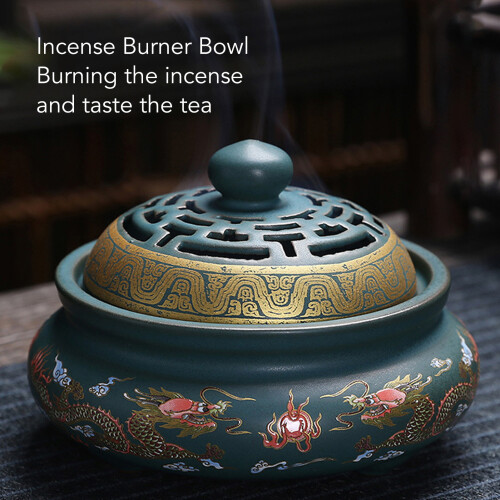 Ceramic Colour Enamel Incense Burner | Exquisite Retro Cone Holder 2