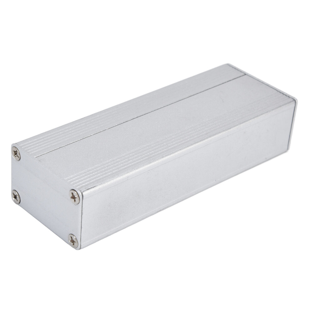 Aluminum Alloy Enclosure Power Amplifier Junction Box 25X40x110mm Matte Silver 7901389036440