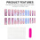 24PCS Blue Flower Rhinestone Press-on Nails 3