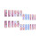 24PCS Blue Flower Rhinestone Press-on Nails 5