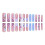 24PCS Blue Flower Rhinestone Press-on Nails 7