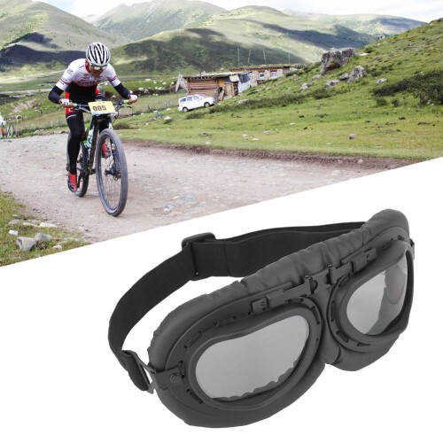 Motorradbrille mit farbiger Linse, winddicht, antifog, grau 2