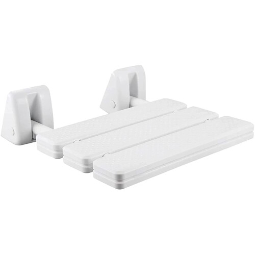 Wall Mounted Folding Shower Seat, SpaceSaving, 250 lb Capacity, White Small, for Elderly 1