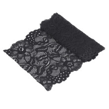 Black Lace Ribbon 17cm x 10 Yards, Elastic, Safe, Elegant Accessories