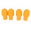 4Pcs Silicone Silent Drumstick Tips, Orange, Mute Dampeners 4