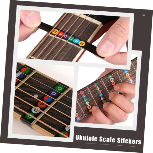 2 Sets Guitar Fretboard Note Stickers for Beginners, Durable EasyRead Design for Fast Learning 1