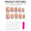 (XS) Pink Tip Square Fake Nails - Zero Pressure 3