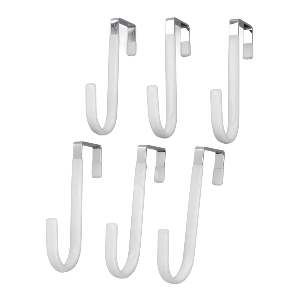 6 Pack Heavy Duty Hooks Over Door Rubber