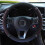 (Black Red) PU Leather Car Steering Wheel Cover - Embroidered 3