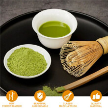 Zestaw Trzepaczek Matcha Zestaw Bambusowej Herbaty Matcha Trzepaczka Matcha 100 Prong (Chasen), Tradycyjna ŁYżKa, Uchwyt na Trzepaczkę Matcha