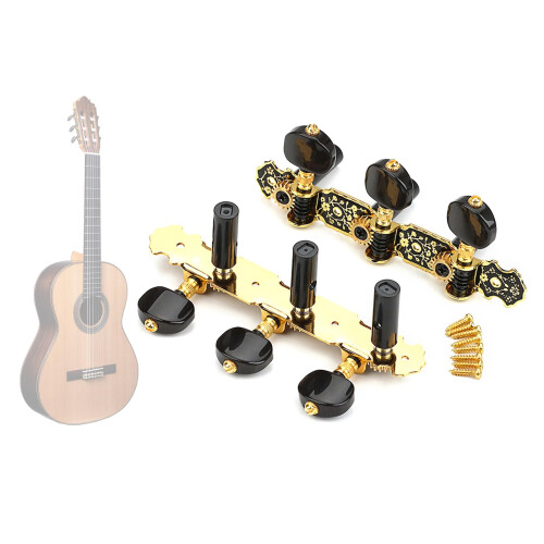 Classical Guitar Tuners 3L Replacement Set with Stable Tuning Control and Smooth Turning 1