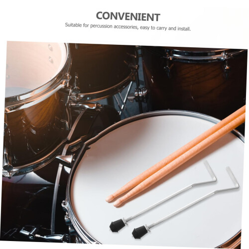 Bass Drum Stand Feet Silver Skid Legs AntiSlip Stable Support Replacement for Percussion 2