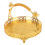 Decorative Large Capacity Round Fruit Bowl in Gold Handle Design Medium Size 2